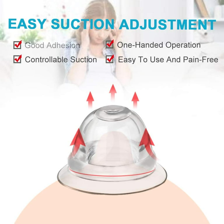 Ludlz 3 Pair Nipplesuckers Silicone Nipple Corrector for Flat Inverted Nipples for Breastfeeding Mother with Clear Case Painless Silicone Nipple