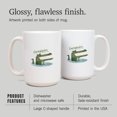 thumbnail image 4 of 15 fl oz Ceramic Mug, Everglades National Park, Florida, Alligator, Watercolor, Dishwasher & Microwave Safe, 4 of 5
