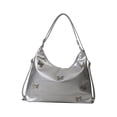 thumbnail image 3 of Bolso de hombro para mujer, de piel sintética, elegante, de gran capacidad, bolso de mano para viajes, vacaciones, desplazamientos, regalos del Día de Argén SM SunniMix Bolso de hombro para mujer, 3 of 8