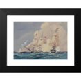 thumbnail image 2 of Worden Wood 14x11 Black Modern Framed Museum Art Print Titled - Taking of Th Fox Brig by the Hancock American, 28 May 1777;&nbsp;1925, 2 of 5