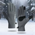 thumbnail image 2 of AWZXDE Winter Thermal Touchscreen Gloves Brushed Lined Windproof Waterproof Warm Gloves For Cycling Skiing Hiking Outdoor Grey, 2 of 3