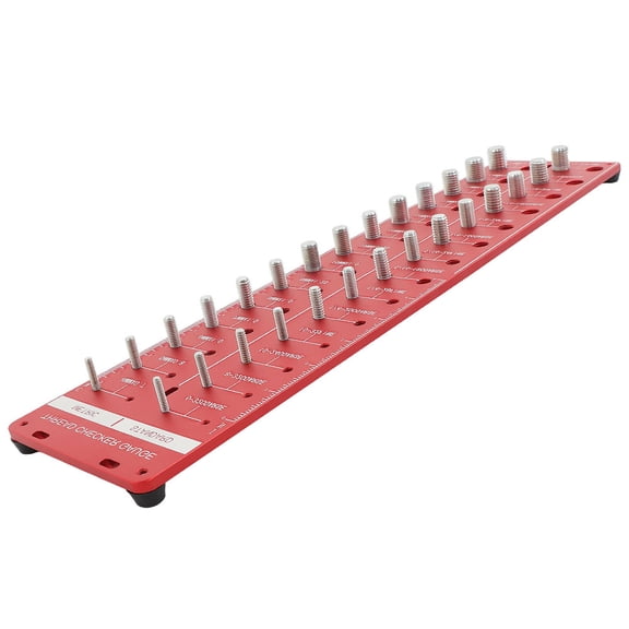 labwork 28Pcs Nut and Bolt Thread Checker 14 Standard and 14 Metric Sizes Bolt and Nut Identifier Gauge with Inch and Centimeter Ruler