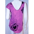 thumbnail image 2 of ROXY Hatchback PURPLE Oversize Top FLORAL Asymmetric SHIRT S, 2 of 2