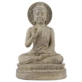 thumbnail image 2 of Figura Zen, Estatua de DecorAció del interior Jardín al Aire Libre, Escultura de Budismo de Meditacia, Acabado de Piedra Gris de Piedra Caliza, Resistente de Material a la, 2 of 7