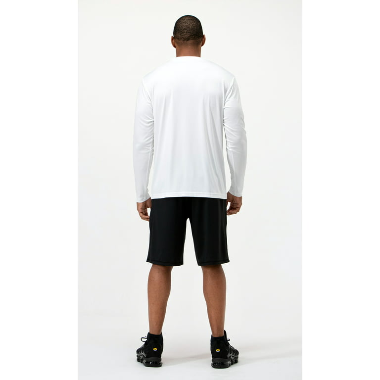 Devops Men's 2 Pack UPF 50+ Sun Protection Long Sleeve Dri Fit Fishing Hiking Running Workout T-Shirts, Size: Medium