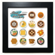thumbnail image 1 of Hong Kong Foodie China Mesa de pared con marco cuadrado negro, 1 of 4