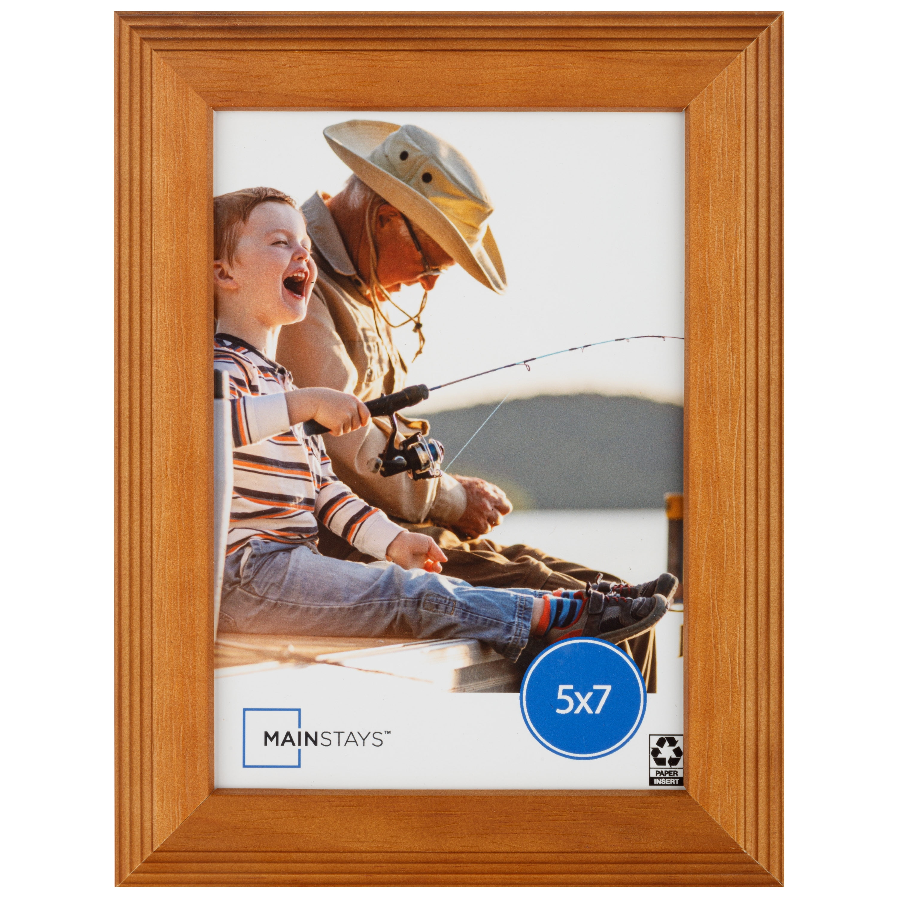 Brown Wood Oak Like Grain Picture Frame Special Moments 4x63.5x55x7 inch 