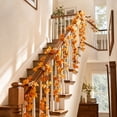 thumbnail image 4 of AURIGATE Thanksgiving Halloween Maple Leaf Garland 78.74 in Plastic Fall Vine for Mantel Table Decor, 4 of 9