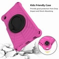 thumbnail image 3 of Kids Case for Samsung Galaxy Tab A7 Lite 8.7" T220/T225 with Pencil Holder/Multi-Function Kickstand-Handle/Shoulder Strap, Protection Duty Shockproof Silicone Cover for A7 Lite 8.7" 2021 - Rose, 3 of 7
