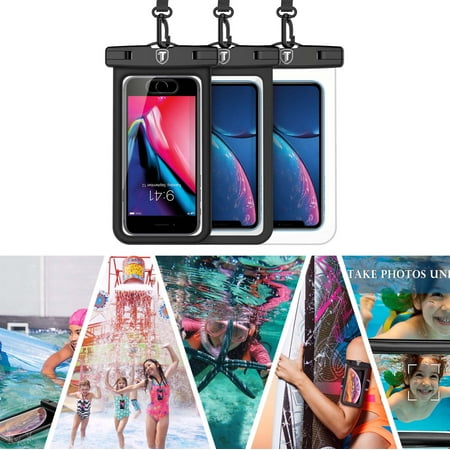 Htc Women Accessories - Waterproof Phone Pouch, Tekcoo 1 Pack IPX8 Universal Floating Waterproof TPU Phone Case with Armband Lanyard for Apple iPhone 6, Samsung, Motorola, LG Phoenix 4, HTC, Alcatel up to 6.0