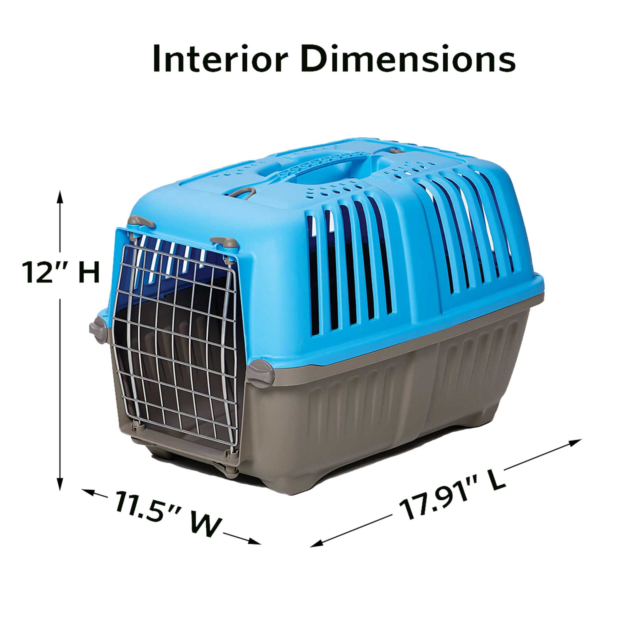 Blue MidWest Homes for Pets Spree Travel Pet Carrier 1424SPB Dog Carrier Features Easy Assembly and Not The Tedious Nut & Bolt Assembly of Competitors 24-Inch Small Dog Breeds 