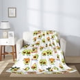 thumbnail image 2 of Rateoe Kawaii Mexican Avocado Pattern Flannel Throw Blanket, Ultra-soft Blanket for Bed, Couch, Car, Hypoallergenic Anti-pilling blanket-60"x50"(Vertical), 2 of 6