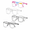 (Rainbow _Clear _Grey _Leopard), variant on AUR Safety Glasses, Protective Eyewear Goggles, Anti-Fog Blue Light Blocking ANSI Z87+ Cute Design, 4 Pack, for Women Nurses Lab Work, Clear Lens