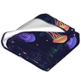 thumbnail image 4 of Bingfone Sea Jellyfish Print Flannel Fleece Blanket Throw Blanket For Bed,Sofa,Couch,Travel,Camping(60"X50"), 4 of 9