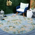 thumbnail image 3 of SAFAVIEH Barbados Cedric Floral Indoor/Outdoor Area Rug, Light Blue/Green, 9'10" x 12'5", 3 of 5