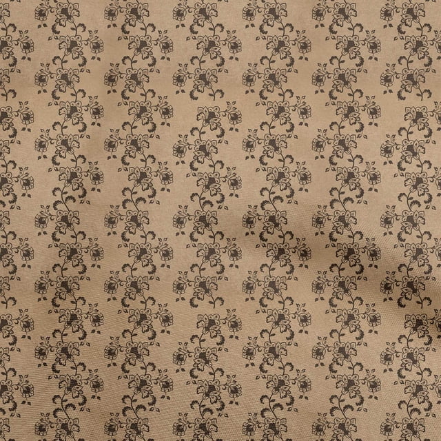 oneOone Viscose Chiffon Light Brown Fabric Asian Block Sewing Craft Projects Fabric Prints By Yard 42 Inch Wide