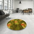 thumbnail image 4 of Ahgly Company Machine Washable Indoor Round Transitional Dark Bronze Brown Area Rugs, 8' Round, 4 of 7