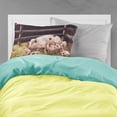 thumbnail image 2 of Pigs Piglets at Dinner Time Fabric Standard Pillowcase, 2 of 2