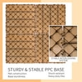 thumbnail image 5 of 44 Pack Interlocking Deck Tiles, 12" x 12", Patio Flooring Outdoor Waterproof for Garden Poolside Front/Back Yard,Burly Wood, 5 of 7