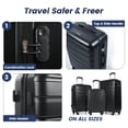 thumbnail image 4 of NiceTravel Luggage Set (20/24/28 inch),Hard-shell suitcase with Cup Holder(20"), Combination Locks & 360° Spinner Wheels, Black, 4 of 8