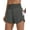 Dark Gray, variant on PINSPARK Running Shorts for Women Athletic Workout Gym Short Elastic High Waisted Sportswear Quick Dry with Zip Pockets