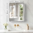 thumbnail image 2 of Gianna Anti-Fog Bathroom Wall Mirror – 30" x 36" Shatterproof Vanity Mirror with Rectangular Metal Frame, Sliver, 2 of 5