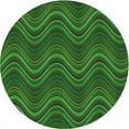 thumbnail image 1 of Ahgly Company Machine Washable Indoor Round Transitional Dark Forest Green Area Rugs, 3' Round, 1 of 7