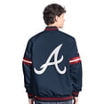 thumbnail image 2 of Men's-Starter  Navy Atlanta Braves Scout Full-Snap Varsity Jacket, 2 of 2