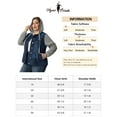 thumbnail image 6 of Unique Bargains Women's Plus Size Jean Drawstring Hood Denim Jacket, 6 of 6