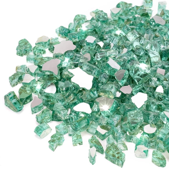 Vidrio para fuego Stanbroil verde reflectante 4,5 kg 1,27 cm