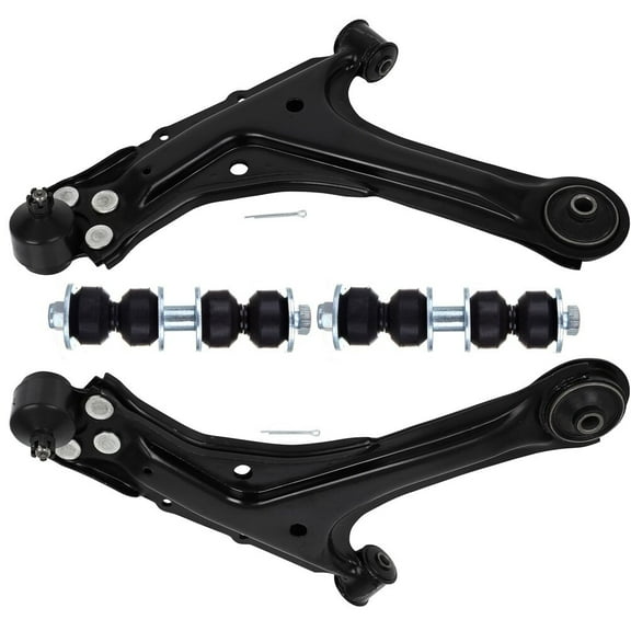 cciyu Lower Control Arm w/ Ball Joint Sway Bar End Link Compatible fit 1995-2005 For Chevrolet Cavalier 1995-2005 For Pontiac Sunfire 4pcs Suspension Kit