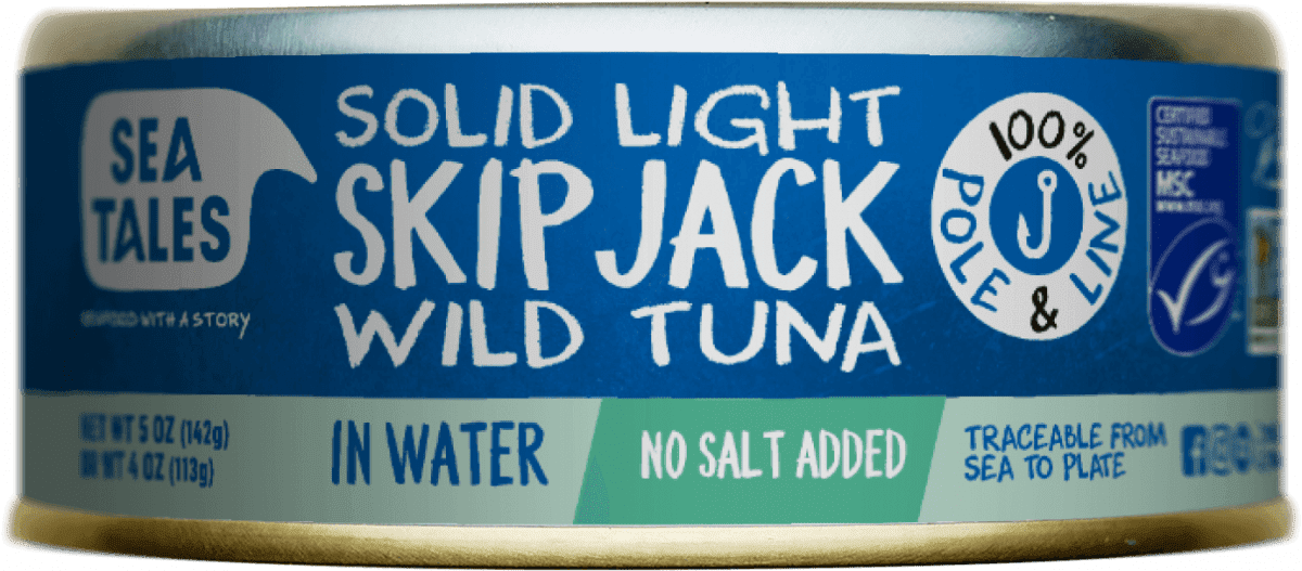 (2 pack) Sea Tales MSC Wild Caught Skipjack Tuna in Water, 5 oz Can