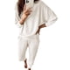 thumbnail image 1 of Conjunto Deportivo PRETTYGARDEN Mujer Manga Larga Acanalada XL Blanco, 1 of 6