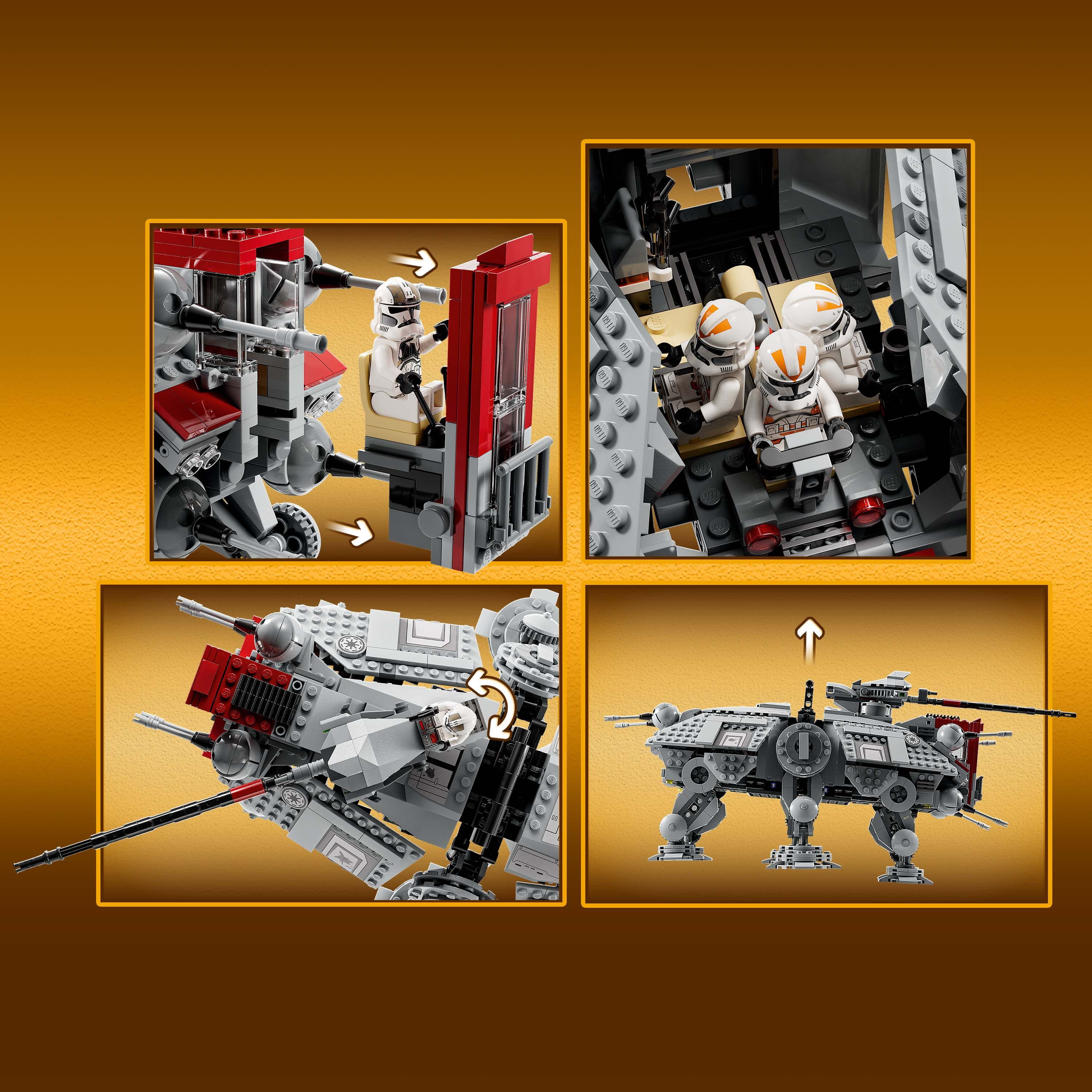 kollision Burma Regnbue LEGO Star Wars AT-TE Walker 75337 Poseable Toy, Revenge of the Sith Set,  Gift for Kids with 3 212th Clone Troopers, Dwarf Spider & Battle Droid  Figures - Walmart.com