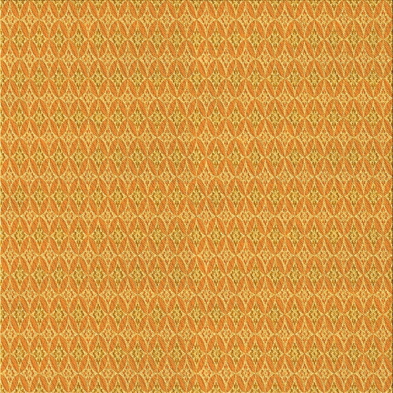 Ahgly Company Machine Washable Indoor Square Transitional Neon Orange Area Rugs, 5' Square