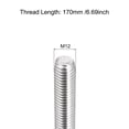 thumbnail image 2 of Fully Threaded Rod M12 x 170mm 1.75mm Thread Pitch 304 Stainless Steel Right Hand Threaded Rods Bar Studs 6 Pack, 2 of 7