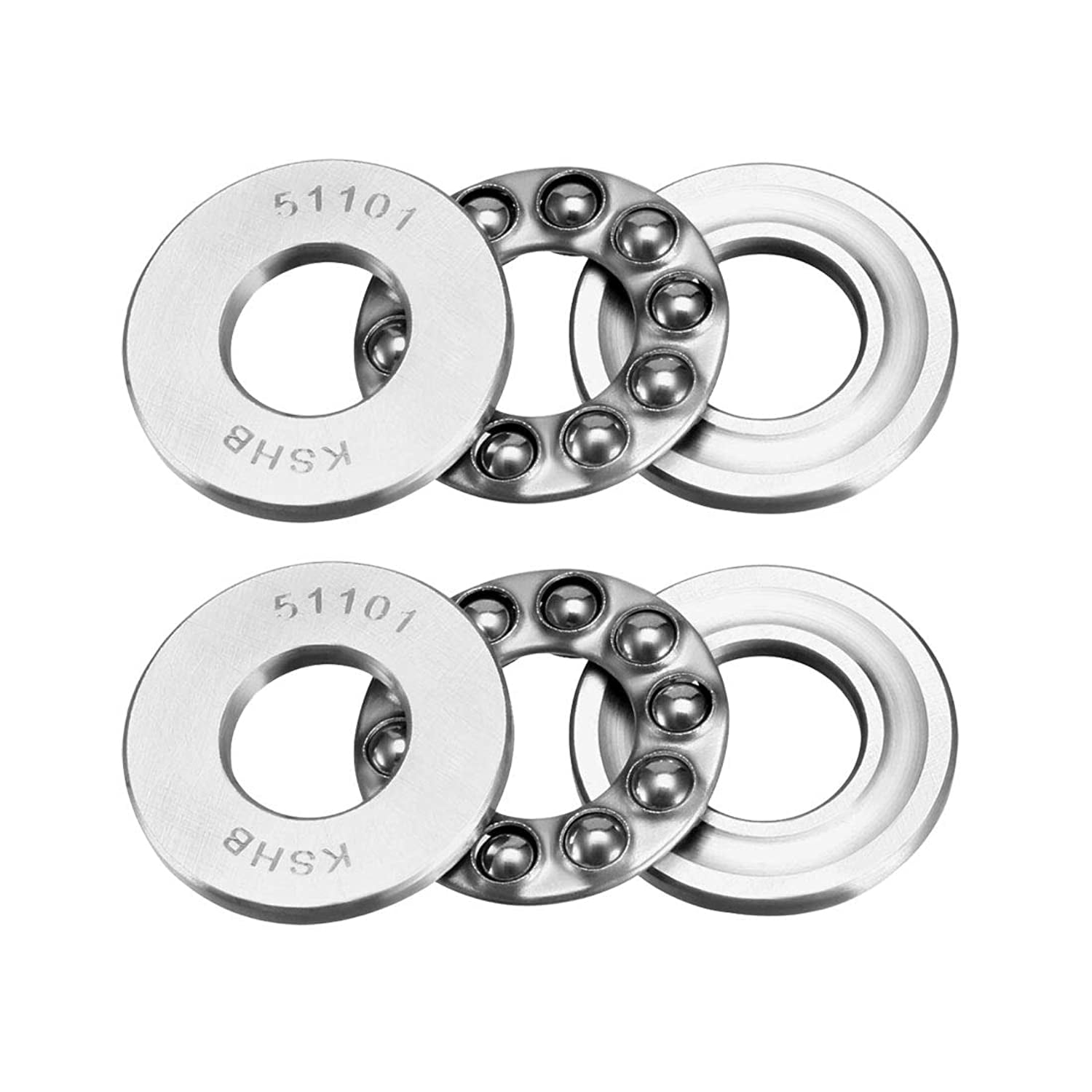 uxcell 51101 Single Direction Thrust Ball Bearings 12mm x 26mm x 9mm
