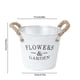 thumbnail image 3 of Maceta metálica estilo pueblo francés retro | Jarrón de hierro con forma de lata de leche | Maceta de cubo galvanizada gris | 4 tamaños disponibles | Decoración para interiores y exteriores, 3 of 6