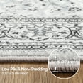 thumbnail image 4 of Lalado Vintage Area Rugs, 8ft x 10ft Washable Area Rugs for Living Room Bedroom Kitchen Indoor Home Decor, Soft Low Pile Non-Slip Carpet, Gray, 4 of 10