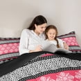 thumbnail image 5 of Feelyou Western Damask Adult Queen Comforter Set, Boho Floral Bedding Comforter Set, 3pcs, 5 of 8