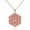 Rose Gold and Pink, variant on D20 Dice Double Sided Enamel Pendant Necklace | Clayton Jewelry Labs
