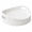 White, variant on DBOZE Round Decorative Tray with Handles, 10 Inch Fluted Coffee Table Tray, Vanity Organizer, Bathroom Counter Tray, Modern Home Decor