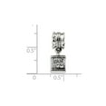 thumbnail image 3 of Love Note Dangle Charm .925 Sterling Silver Antique Finish Reflection Beads - QRS477, 3 of 4