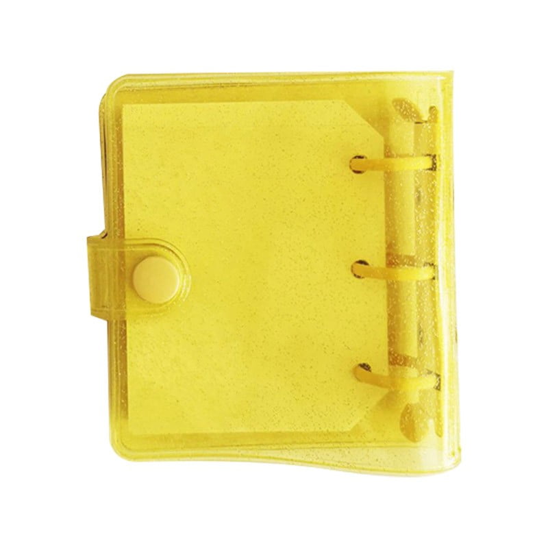 Mini 3Ring Binder Covers Clear PVC Notebook Portable Refillable