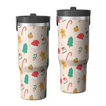 Christmas 30oz Handheld Travel Tumbler with Handle – Double Wall Stainless Steel Insulated Cup, Flip Straw Lid, Leak-Proof & BPA-Free for Hot and Cold Drinks – Durable Coffee & Juice Mug Black