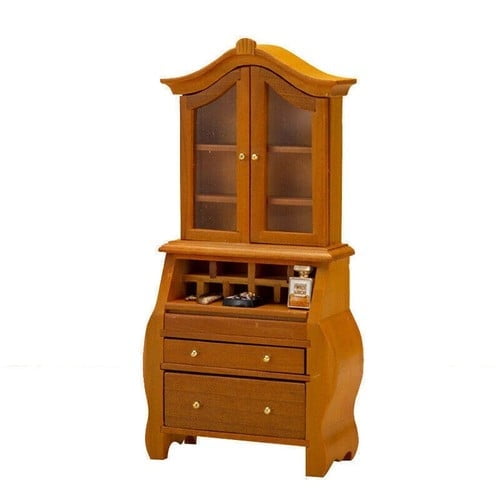 1:12 Scale Dollhouse Mini Wooden Bookcase Vertical Cabinet Study Furniture