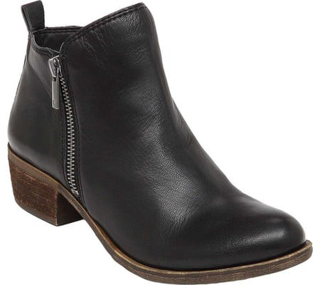 lucky brand basel bootie black leather