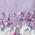thumbnail image 5 of Sopiago Baby Girl Clothes Summer Outfits for Toddler Girls Romper Skirt Ruffle Sleeve Cute Bow Headband Bodysuit Set Purple,6-9 Months, 5 of 7