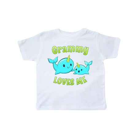 

Inktastic Grammy loves me- cute narwhal Gift Toddler Boy or Toddler Girl T-Shirt