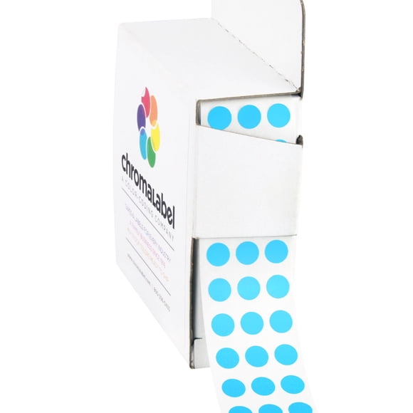 Chromalabel Etiquetas Adhesivas Circulares De 1/4 De Pulgada Etiquetas Redondas De Codificación De Colores De Alta Visibilidad Con Práctico Dispensador Pegatinas Redondas De Colores - 1000 Pegatinas A